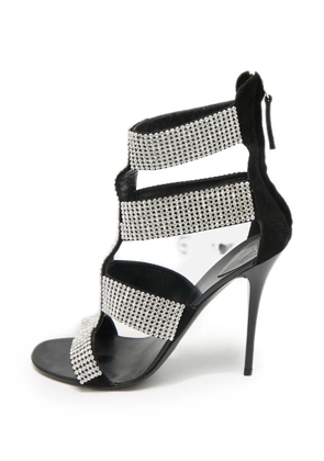 Giuseppe Zanotti Vintage crystal-embellished cage-style sandals - Black