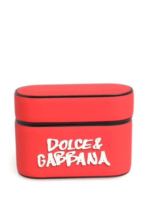 Dolce & Gabbana logo-embossed AirPods case - Red