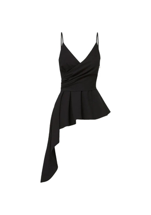Veronica Beard Solange asymmetric peplum blouse - Black