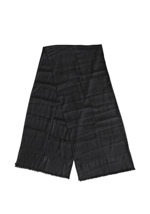 Dolce & Gabbana herringbone-pattern fringed scarf - Black