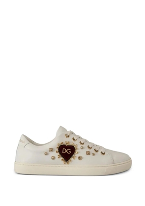 Dolce & Gabbana stud-embellished sneakers - White