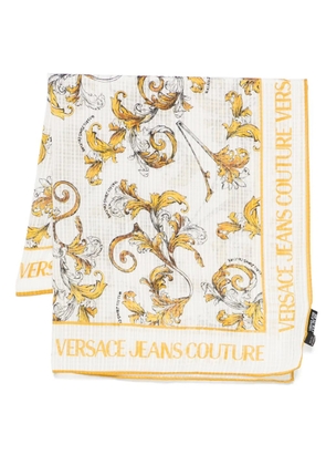 Versace Jeans Couture Barocco Outline scarf - White
