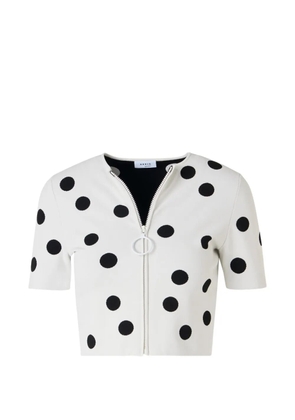 Akris Punto polka-dot cropped cardigan - White