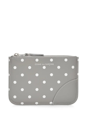 Comme Des Garçons Wallet polka-dot zip-top purse - Grey