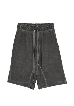 69 BY ISAAC SELLAM textured drawstring shorts - Grey