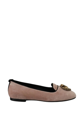 Dolce & Gabbana Devotion embellished velvet loafers - Pink