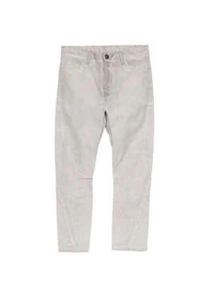 69 BY ISAAC SELLAM four-pocket textured-finish trousers - Grey