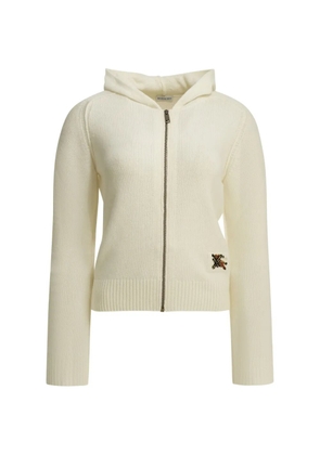 Burberry Jillian zip-up hooded hoodie - Neutrals