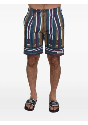 Dolce & Gabbana striped pleated shorts - Blue