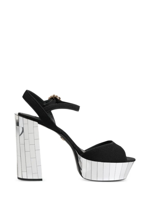 Dolce & Gabbana Keira crystal-embellished platform sandals - Black