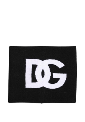 Dolce & Gabbana logo-knit neck warmer - Black
