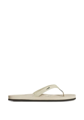 Maison Kitsuné x Indosole Easy Living logo-embroidered thong-strap slippers - White
