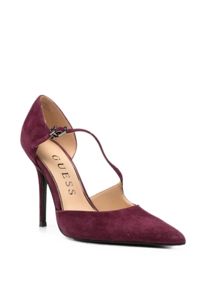 GUESS USA pointed-toe T-bar pumps - Purple