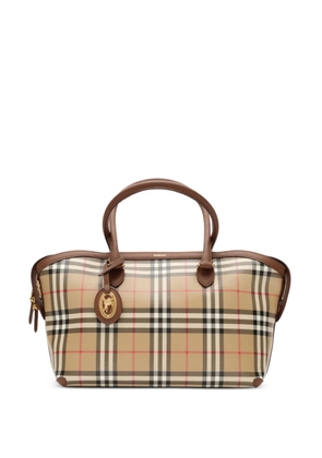 Burberry small Check zip tote - Neutrals
