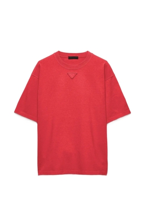 Prada triangle-logo T-shirt - Red