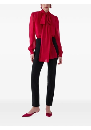 Carolina Herrera pleated-detail blouse - Red