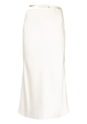 Jacquemus Notte side-slit midi skirt - White