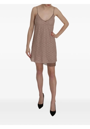 Pink Memories lace spaghetti-strap mini dress - Neutrals