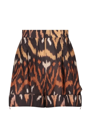 ZIMMERMANN ikat-print buckle-detail shorts - Black