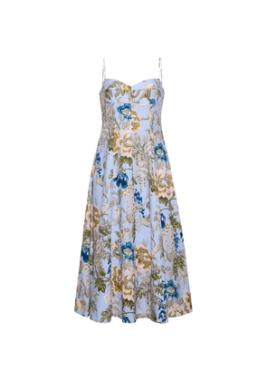 Cara Cara Cherry floral-print day dress - Blue