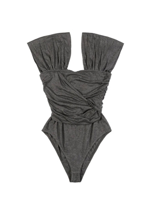 GANNI draped-detail body - Grey