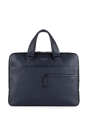 PIQUADRO Bavid leather laptop bag - Blue