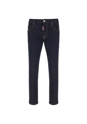DSQUARED2 logo-patch slim-fit jeans - Blue