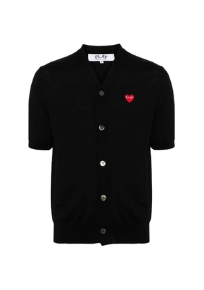 Comme Des Garçons Play logo-patch short-sleeve cardigan - Black