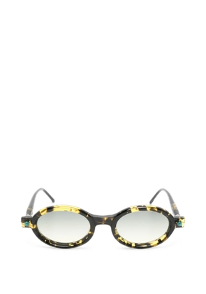 Kuboraum tortoiseshell-effect oval-frame sunglasses - Brown
