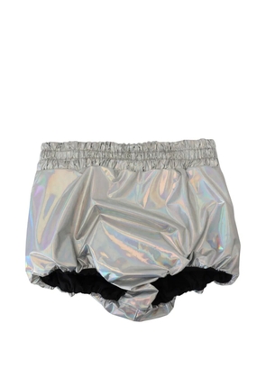 Dolce & Gabbana mettalic-effect high-waisted shorts - Silver