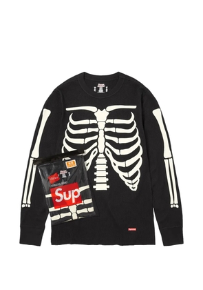 Supreme skeleton-print T-shirt - Black