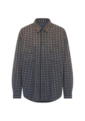 MASU sequin-embellished gingham shirt - Black