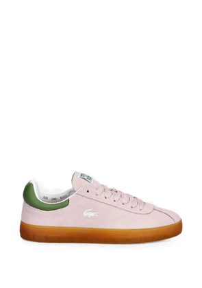 Lacoste logo-patch suede sneakers - Pink