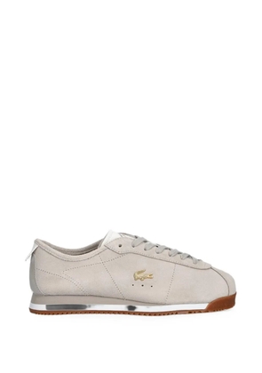 Lacoste logo-plaque suede sneakers - Neutrals