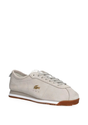 Lacoste logo-plaque suede sneakers - Neutrals