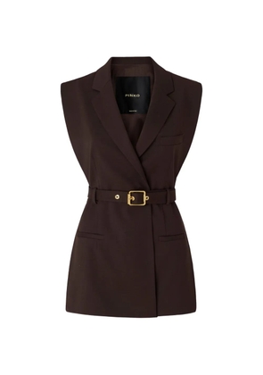 PINKO belted sleeveless jacket - Brown