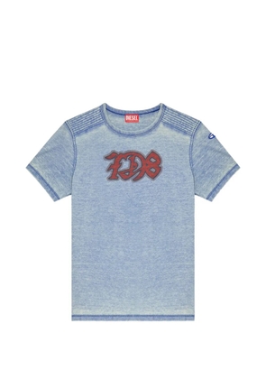 Diesel burnout T-shirt with D78 print - Blue