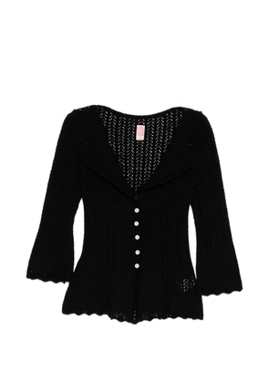 FETICO BOUCLÉ lace cardigan - Black