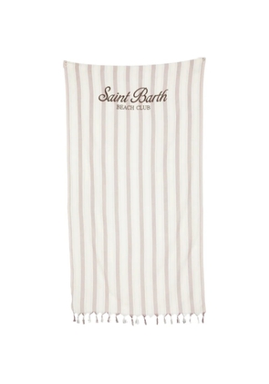 MC2 Saint Barth Foutas fringed beach towel - Neutrals