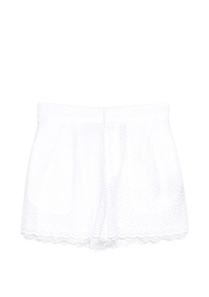 Dice Kayek perforated-design shorts - White