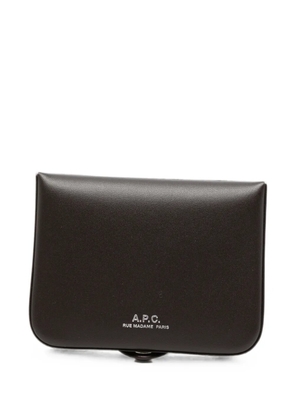 A.P.C. leather cardholder - Brown