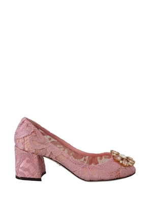 Dolce & Gabbana Taormina floral-lace pumps - Pink