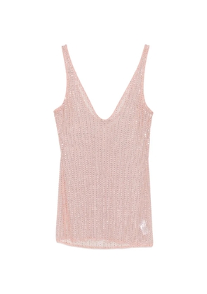 VENUJA crystal-embellished sleeveless mini dress - Pink