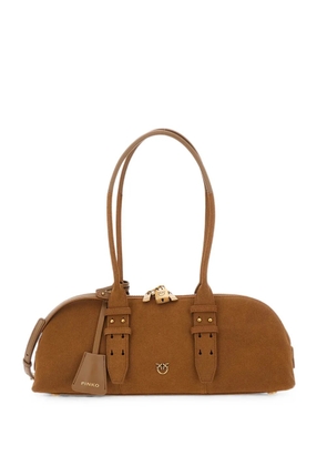 PINKO large Escape suede tote bag - Brown