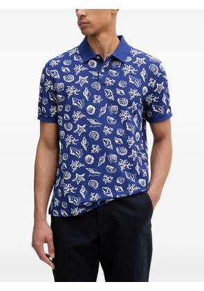 Gant seashell-print polo shirt - Blue