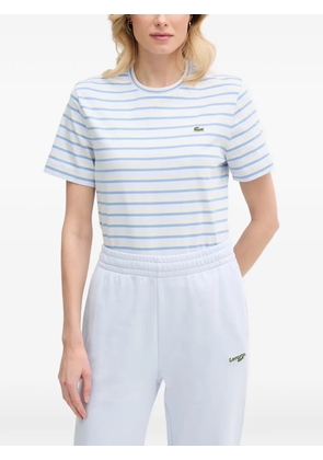 Lacoste striped logo-patch T-shirt - Neutrals