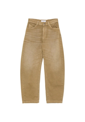 The Attico buckle-detail wide-leg jeans - Neutrals