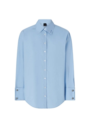 PINKO Quiet Is The New Punk cotton shirt - Blue