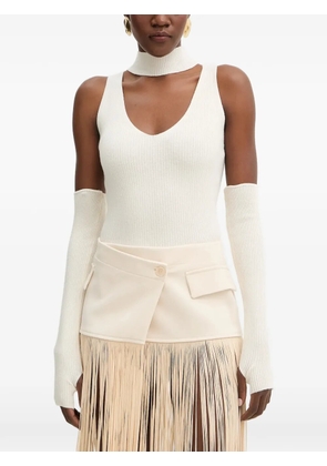 Haveone ribbed-knit top - White