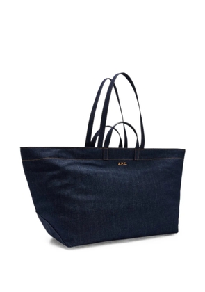 A.P.C. Le Drummer denim-effect tote bag - Blue